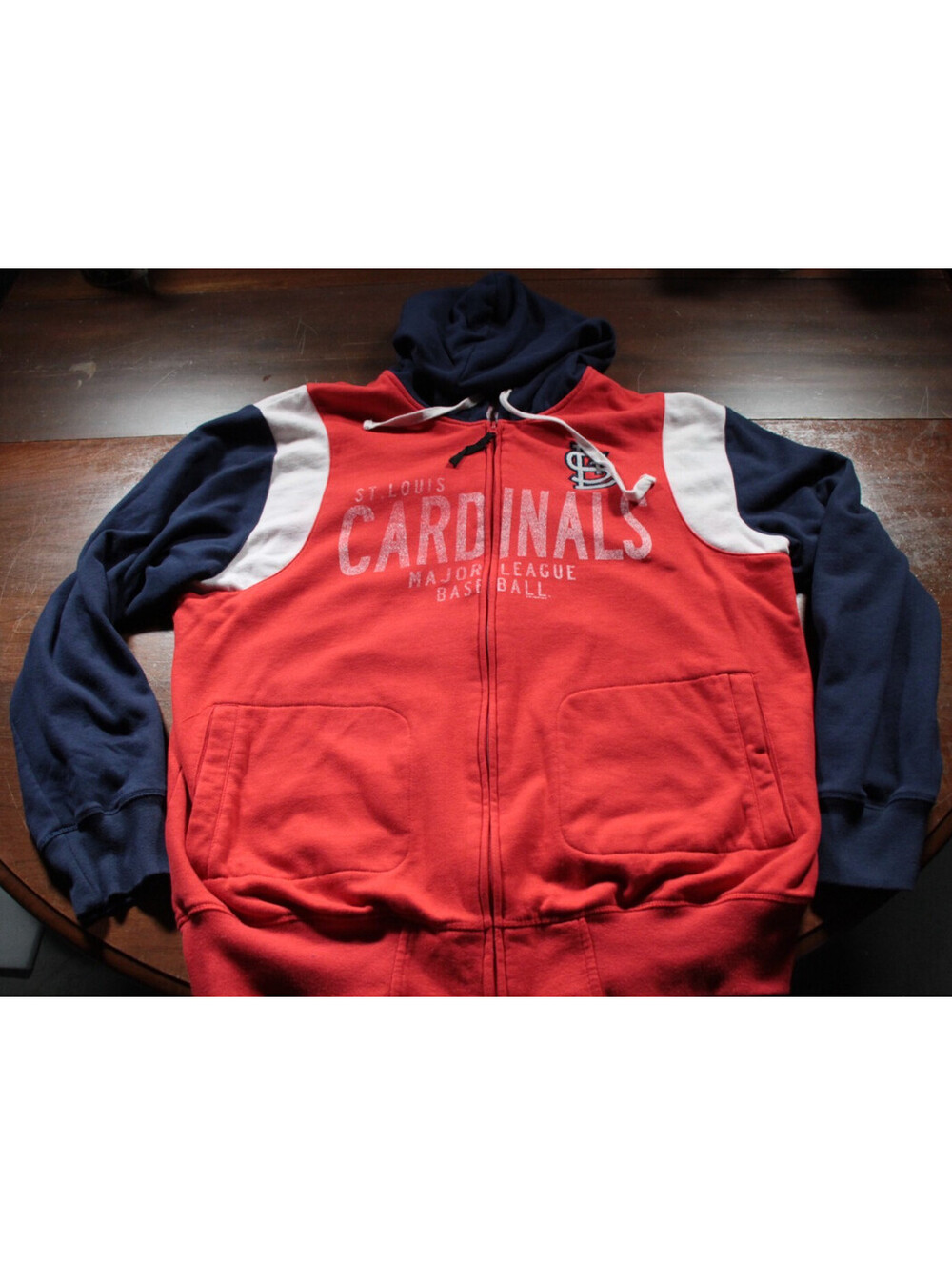 St. Louis Cardinals XL Full Zip Hooded Sweatshirt Hoodie MLB Baseball Carl Banks
